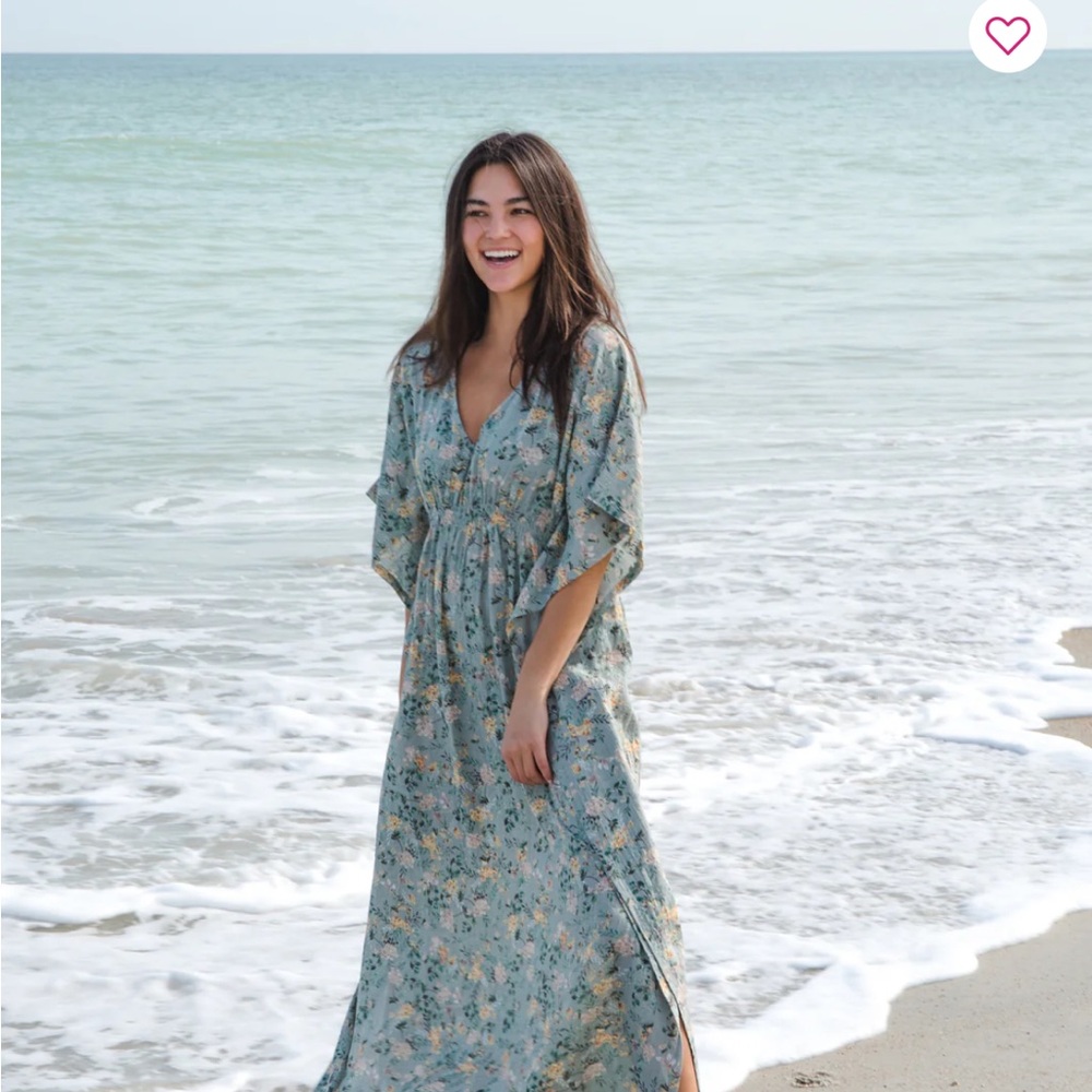 Natural Life Floral Kaftan Style Maxi Dress